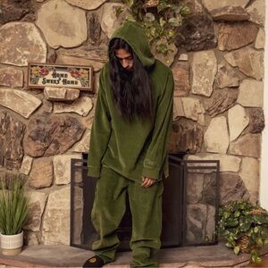 NWT Drew House corduroy hoodie XS/S green
